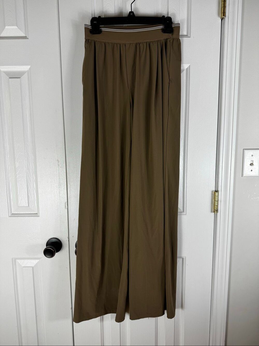 Athleta Womens Brown Wide Leg Pull On Lounge Pants Size S/T